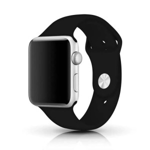 THD szilikon szíj kompatibilis Apple Watch 42 mm-es sorozat 10, Apple Watch 41 mm-es sorozat 9, S/M méret, fekete