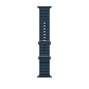 Okosóra szíj, THD, Ocean modell, kompatibilis: Apple Watch Ultra2 49 mm, Apple Watch 45 mm series 9, Apple Watch SE 44 mm, univerzális méret, kék farmer