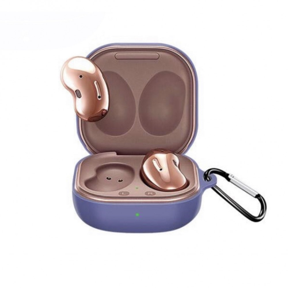 Huzat a Samsung Galaxy Buds Pro/Galaxy Buds Live fejhallgató védelmére, lila levendula színű, akasztóval