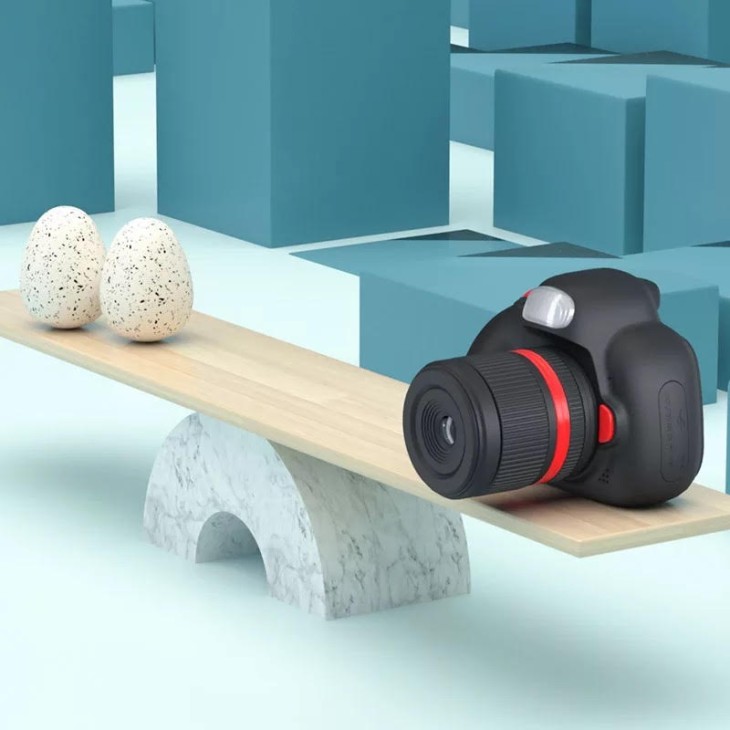 Digitális fényképezőgép gyerekeknek, THD Pixels D6, DSLR megjelenés, 18 megapixeles felbontás, fekete