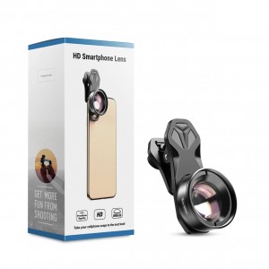 Professzionális HD Pro makró objektív 100 mm, 10x, Apexel márka rögzítési rendszerrel iPhone 13, iPhone 12, iPhone 11, X,8,7,6,5, Samsung, Huawei, Xiaomi, Oppo, Nokia készülékekhez