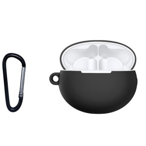 Huawei FreeBuds 4i vezeték nélküli sztereó fejhallgató védelmére szolgáló burkolat, fekete színű, akasztóval