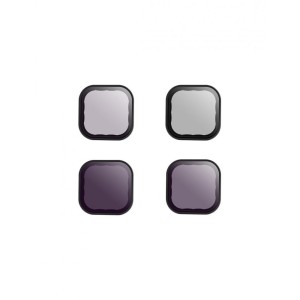 Professzionális készlet 4 Telesin márkájú szűrőből a GoPro Hero 10 kamerához CPL, ND8, ND16, ND32