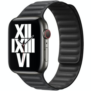 Fekete bőr lengőkaros bőrszíj Apple Watchhoz 42/44/45 mm, univerzális méret, 1,2,3,4,5,6,7,8 sorozat