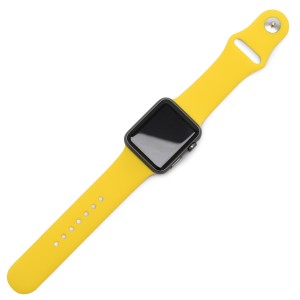 Szilikon szíj Apple Watchhoz 38/40/41 mm, S/M méret, 1,2,3,4,5,6,7,8 sárga