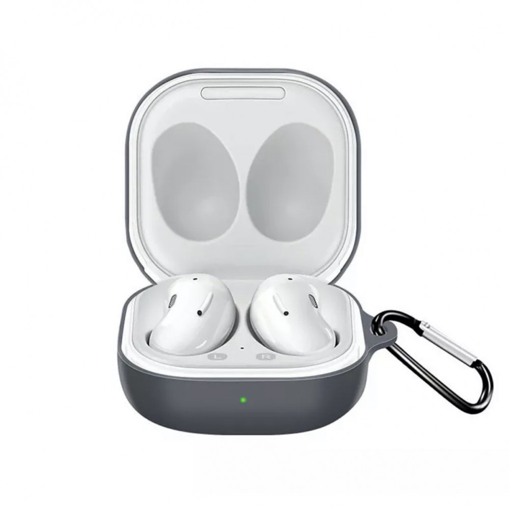 Huzat a Samsung Galaxy Buds Live fejhallgató védelmére, 2020-as generáció, fekete színű akasztóval