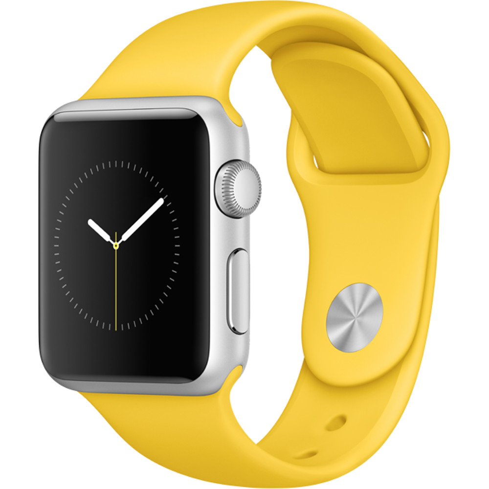 Sárga szilikon szíj Apple Watchhoz 42/44/45mm Méret M/L Series 1,2,3,4,5,6,7,8