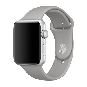 Szilikon szíj Apple Watchhoz 42/44mm, S/M méret, 1,2,3,4,5,6,7,8 szürke