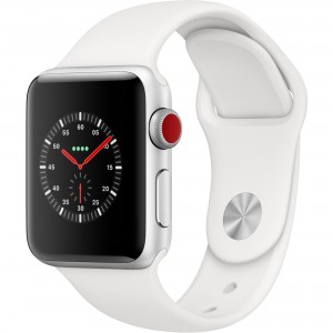 Fehér szilikon szíj Apple Watchhoz 42/44mm, M/L méret, 1,2,3,4,5,6,7,8 sorozat