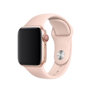 Szilikon szíj Apple Watchhoz 38/40/41 mm, S/M méret, 1,2,3,4,5,6,7,8 rózsaszín homok sorozat