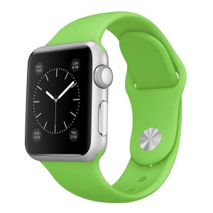 Világoszöld szilikon szíj Apple Watchhoz 42/44/45mm Méret M/L Series 1,2,3,4,5,6,7,8