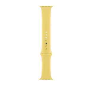 THD szilikon szíj Apple Watch 41 mm-es 7-es és 8-as sorozathoz, S/M méret, gyömbér sárga
