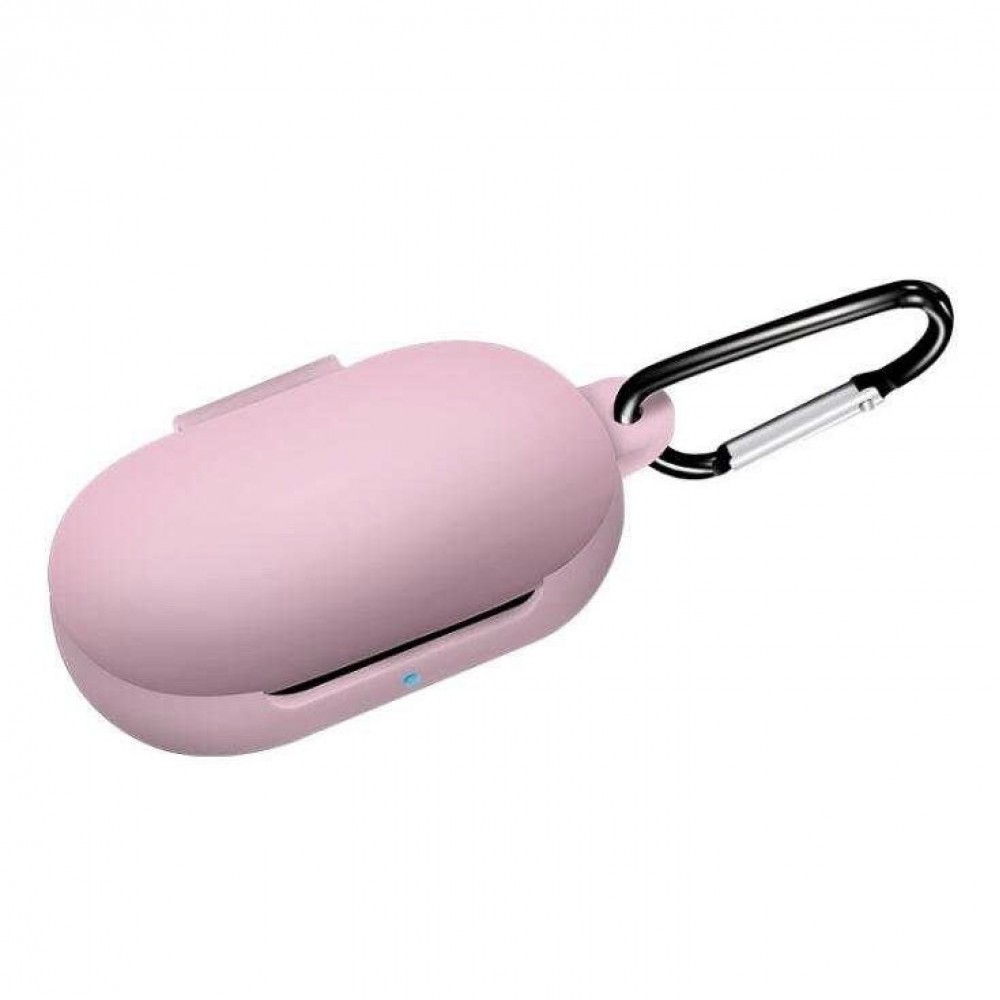 Huzat Samsung Galaxy Buds Plus és Samsung Galaxy Buds fejhallgatók védelmére, rózsaszín, karabinerrel