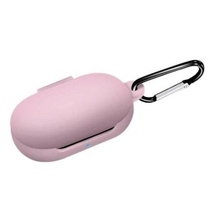 Huzat Samsung Galaxy Buds Plus és Samsung Galaxy Buds fejhallgatók védelmére, rózsaszín, karabinerrel