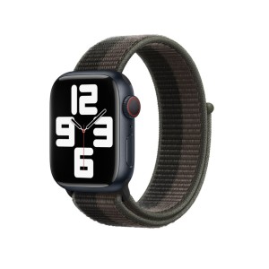 THD sporthurkos textil szíj Apple Watchhoz 45 mm, univerzális méret, 7-es és 8-as sorozat, tornádószürke színű