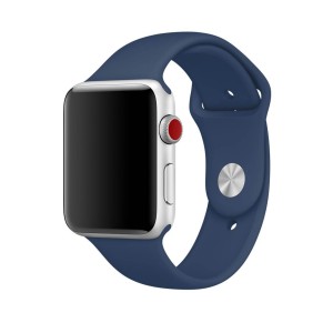 Kobalt sötétkék szilikon szíj Apple Watchhoz 42/44/45mm Méret M/L Series 1,2,3,4,5,6,7,8