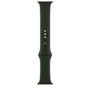 THD szilikon szíj Apple Watch 45 mm-es 7-es és 8-as sorozathoz, M/L méret, sötétzöld lóhere