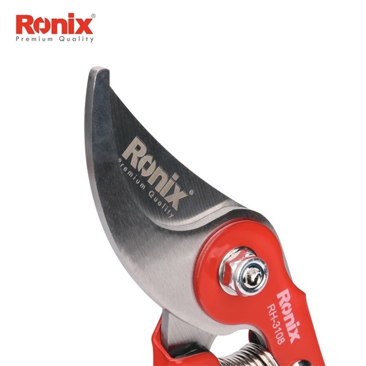 Kerti olló, Ronix RH-3108, vágó növények és fák, rozsdamentes acél penge, bypass típusú, vágási átmérő 12 mm